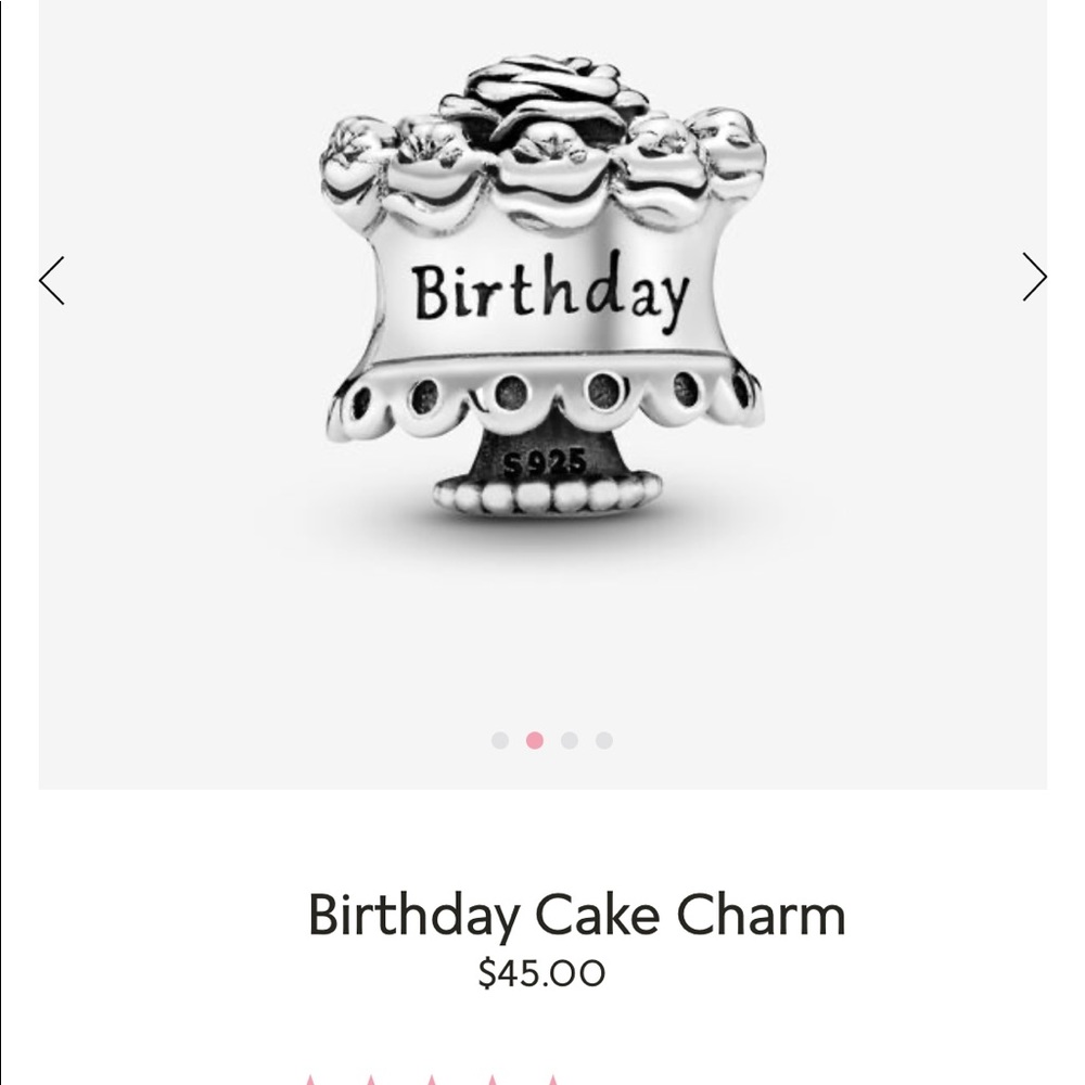 birthday cake pandora charm